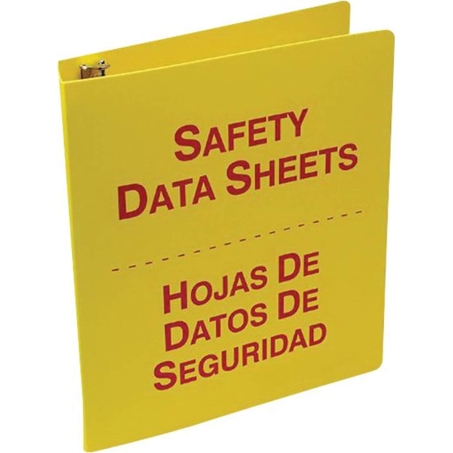 Accuform Safety Data Sheets 2 1/2 3-Ring  Non-View Binder, Red/Yellow (SBZRS642)