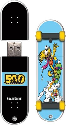 EP Memory® Skateboard Flash Drive; 16GB, Santa Cruz Bart Slasher
