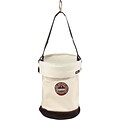 Ergodyne® Arsenal® D-Rings Bottom Bucket With Top, White, 17H x 12 1/2Dia.