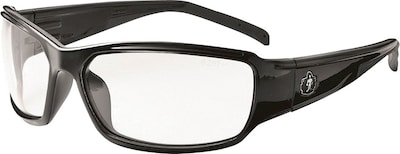 Ergodyne Thor-AF Safety Glasses, Black/Clear, Anti-Scratch/Fog