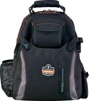 Ergodyne® Arsenal® Tool Backpack With Dual Compartment, Gray, 18H x 8 1/2W x 13 1/2L