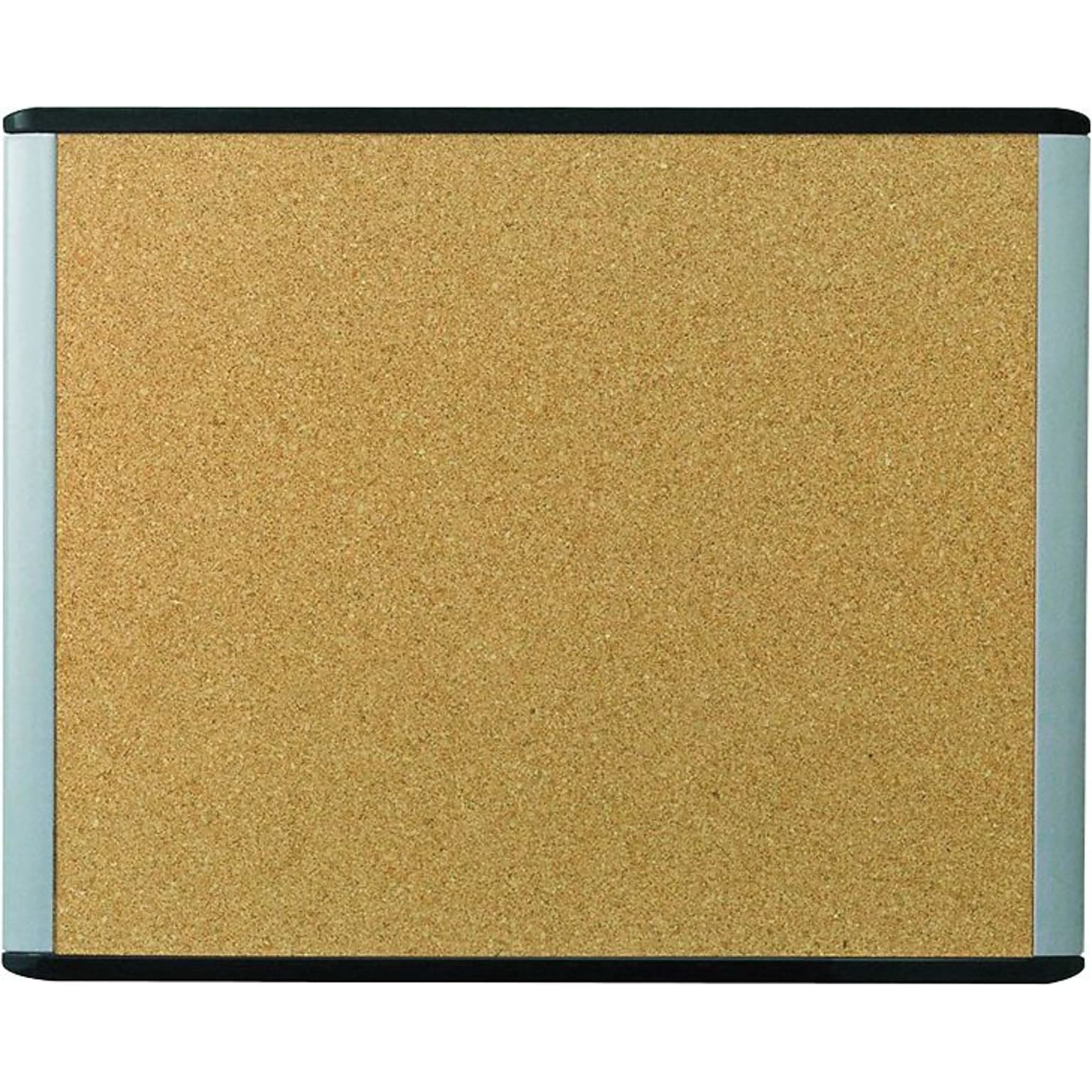 U Brands MOD Cork Bulletin Board, Black and Gray Frame, 20 x 16 (390U00-01)