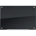 U Brands Black Glass Dry Erase Board, Frameless, 35 x 23 (170U00-01)