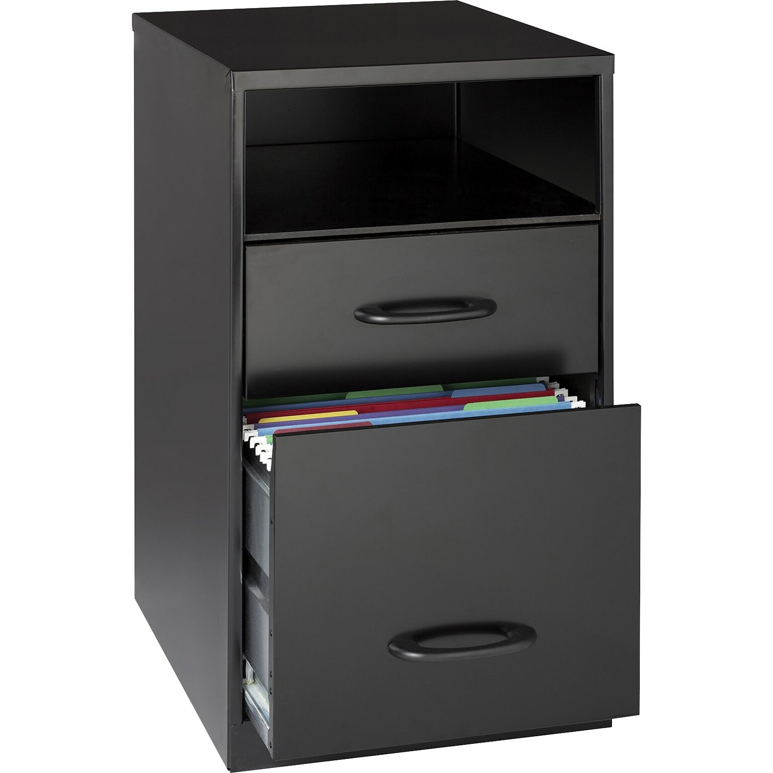 Quill Brand® 2-Drawer Mobile Pedestal Vertical File Cabinet, Black, Letter (18505)