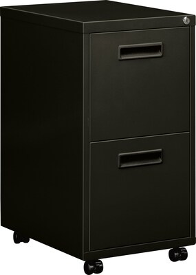 HON® 1600 Series File Pedestals; 2-Drawer Pedestal File, 28Hx15Wx22D, Black