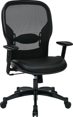 Office Star® SPACE® Seating Professional Breathable Back Leather & Mesh Chair