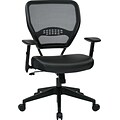 Space Seating 5700E Eco Leather and Plastic Managers Chair with Adjustable Arms and Professional Air Grid Back