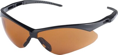 Jackson V30 NEMESIS Safety Glasses; Black Frame with Blue Block Shield Lens