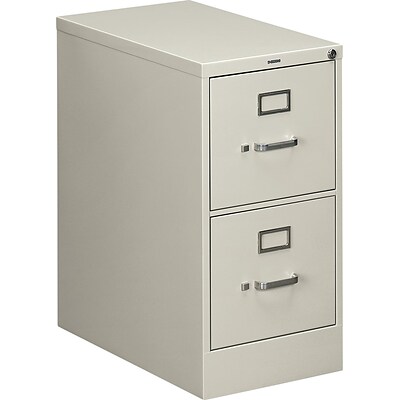 HON® 510 Series Letter Width Vertical File Cabinets, 2-Drawer, Putty, 25D