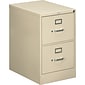 HON® 510 Series 25"D Vertical Files; 2-Drawer, Legal Size, Putty