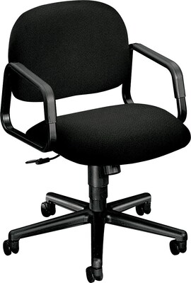 HON Solutions - 4000 Series Managerial/Midback Chair, Fabric, Black, Seat: 20W x 17 3/4D, Back: 21W x 16 1/4H