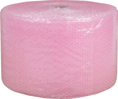 Staples® Perforated Bubble Roll, Anti-Static, Pink, 12 x175 (4072825)