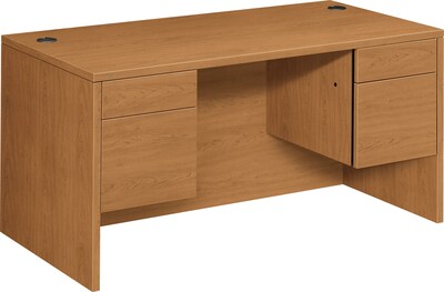 HON® 10500 Series Double Pedestal Desk, Harvest, 29 1/2H x 60W x 30D