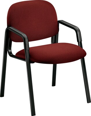 HON Solutions Seating 4000 Series Leg Base Guest Chairs; Olefin Fabric; Burgundy