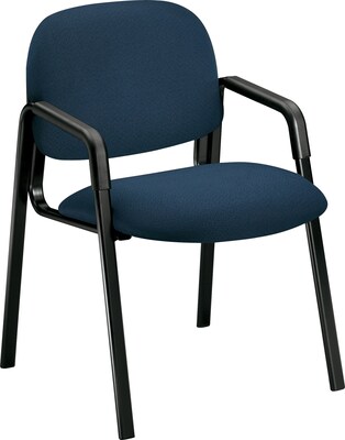 HON Solutions Seating 4000 Series Leg Base Guest Chairs; Olefin Fabric; Blue