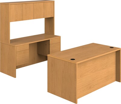 HON® 10500 Series Office Sets in Harvest; Desk, Credenza, Stack-On Storage, 60W