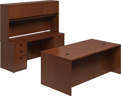 basyx by HON BL Laminate Bundle Solutions Office Suite, Medium Cherry, 72 x 96