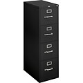 Hon® basyx® 410 Series 4-Drawer Vertical File Cabinet; Black, Letter (BSXH414PP)