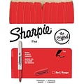 Sharpie Permanent Markers, Fine Tip, Red, 36/Pack (1920937)