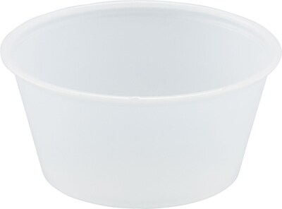Solo P325 Plastic Souffle Portion Cup, Translucent, 3.25 oz., 2500/Pack