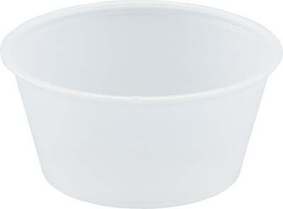 Solo P325 Plastic Souffle Portion Cup, Translucent, 3.25 oz., 2500/Pack