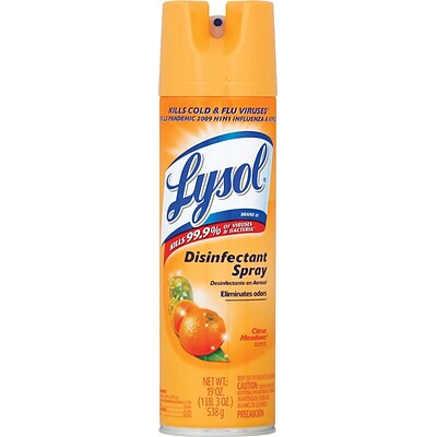 Lysol® Disinfectant Spray, Citrus Meadow Scent, 19 Oz., Aerosol