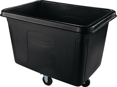 Rubbermaid® Commercial Cube Truck, 14 Cu.Ft., Black