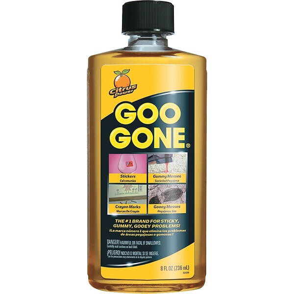 Goo Gone Citrus Adhesive Remover: Bottle, 16 oz Container size, Ready to Use, Liquid, 4 Pk