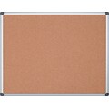 MasterVision® Value Cork Bulletin Board with Aluminum Frame, 48 x 72, Silver (BVCCA271170)