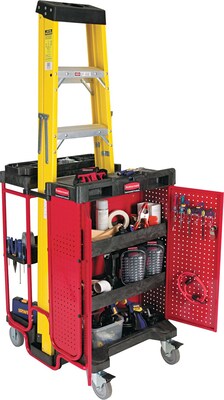 Rubbermaid® Ladder Cart with Cabinet