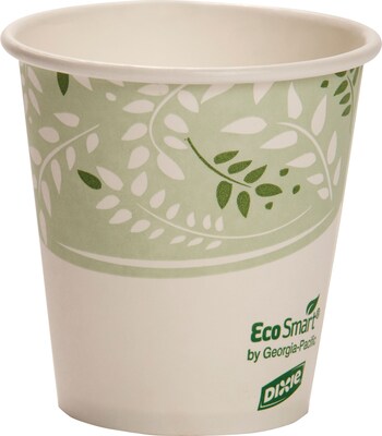 Dixie Viridian PLA Paper Hot Cups, 10 oz., White, 1000/Carton (2340SPLA)