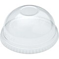 Solo PET Plastic Dome Lids, No Slotted Holes, 1,000/Case