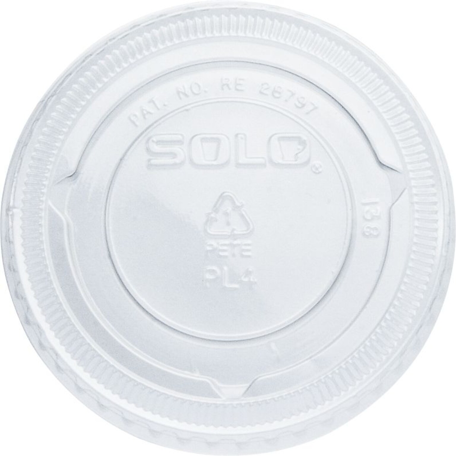 Solo Portion Plastic Portion Container Lids,  4 oz., Clear, 2500/Carton (PL4N) (PL4N)