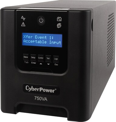 Cyberpower® PR750 Mini Tower Pure Sine Wave LCD 750 VA UPS