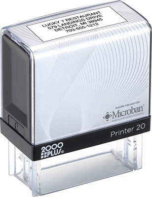 2000 Plus® Self-Inking Stamp; 1/2x1-3/8, Up to 4 Lines