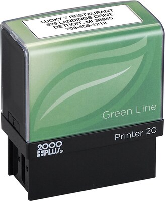 2000 Plus® Greenline Self-Inking Stamp; 1/2x1-3/8, UP to 4 Lines