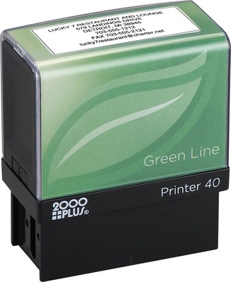 2000 Plus® Greenline Self-Inking Stamp; 7/8x2-5/16, Up to 6 Lines