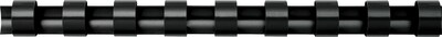 Fellowes 1/2" Plastic Binding Spine Comb, 90 Sheet Capacity, Black, 25/Pack (52323)