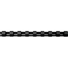 Fellowes 1/2 Plastic Binding Spine Comb, 90 Sheet Capacity, Black, 25/Pack (52323)