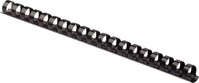 Fellowes 1/2" Plastic Binding Spine Comb, 90 Sheet Capacity, Black, 25/Pack (52323)