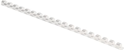 Fellowes 5/16" Plastic Binding Spine Comb, 40 Sheet Capacity, White, 100/Pack (52508)