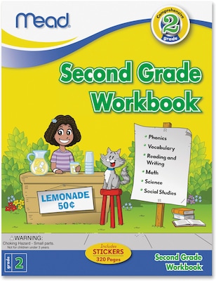 Mead Second Grade Comprehensive Workbook Education Printed Book, Book, 320 Pages