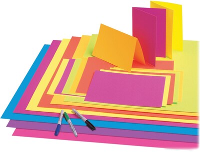 Pacon Neon Premium Poster Board, 2228, 25/Ct, Neon Pink