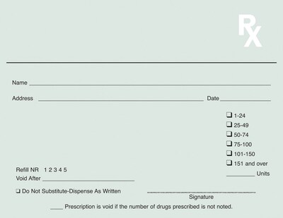 Medical Arts Press® Single Copy RX; New Jersey, 2 Part