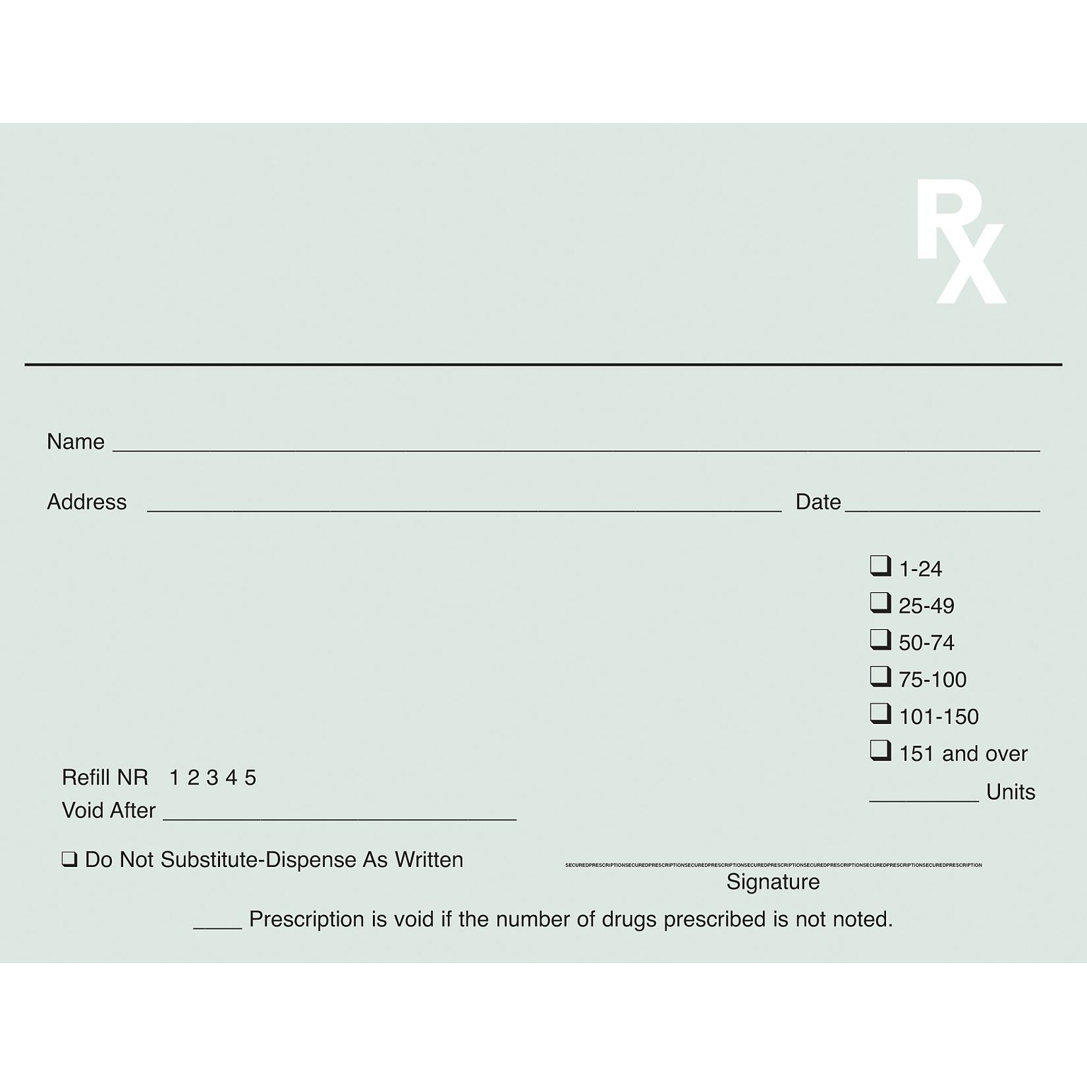 Medical Arts Press® Single Copy RX; New Jersey, 2 Part