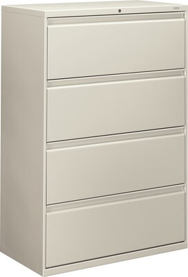 Hon® Brigade® 800Series 4-Drawer 53 1/4H x 36W x 19 1/4D Lat File Cabinet; Gray, Lgl (884LQ)