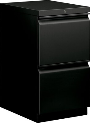 HON® Brigade® Efficiencies™ Mobile Pedestal; File/File, Black, 19-7/8D