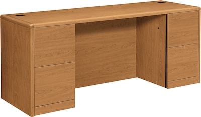 HON® 10700 Series Office Collection in Harvest, Kneespace Credenza with Full-Height Pedestals