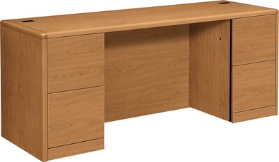 HON® 10700 Series Office Collection in Harvest, Kneespace Credenza with Full-Height Pedestals