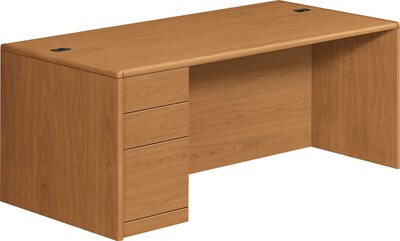 HON 10700 in Harvest; Single Left Pedestal Desk